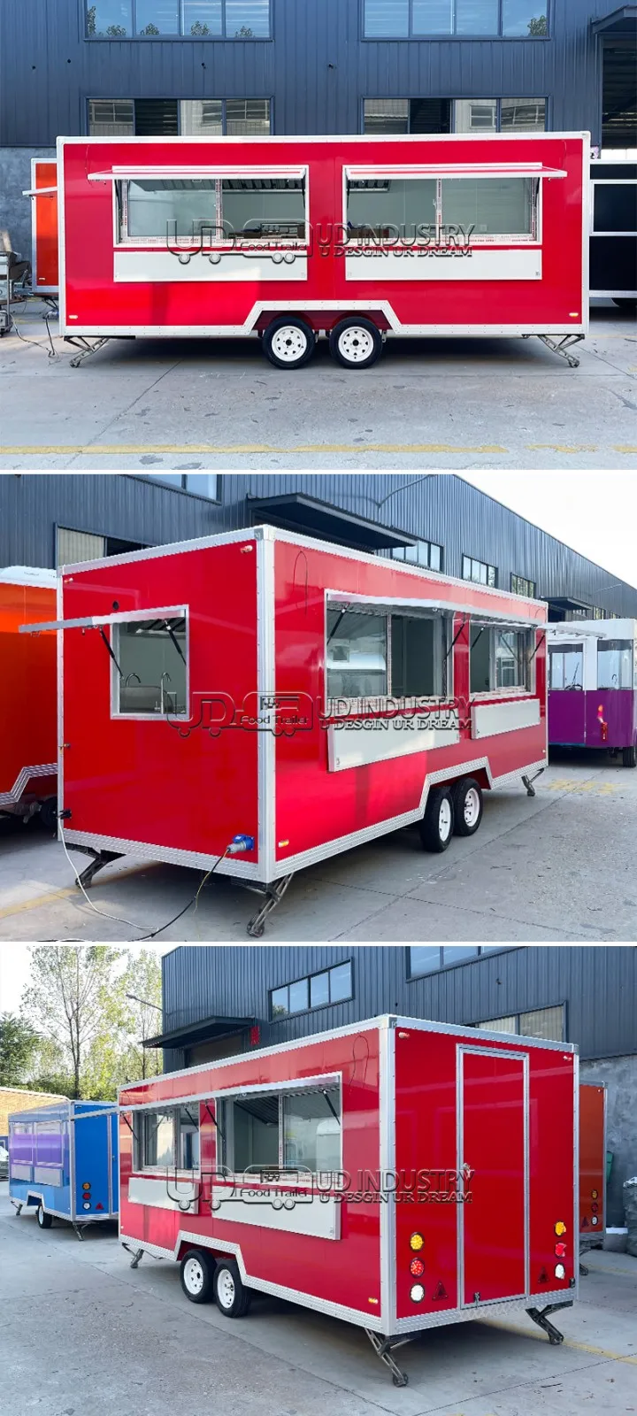 UrDream Mobile Bar Trailers Coffee Foodtrucks Food Truck Trailer Hot Dogs Ice Cream Mobile Food Cart With Full Kitchen