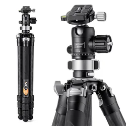 K&F Concept DSLR Camera Carbon Fiber Tripod with Ball Head Quick Release Plate