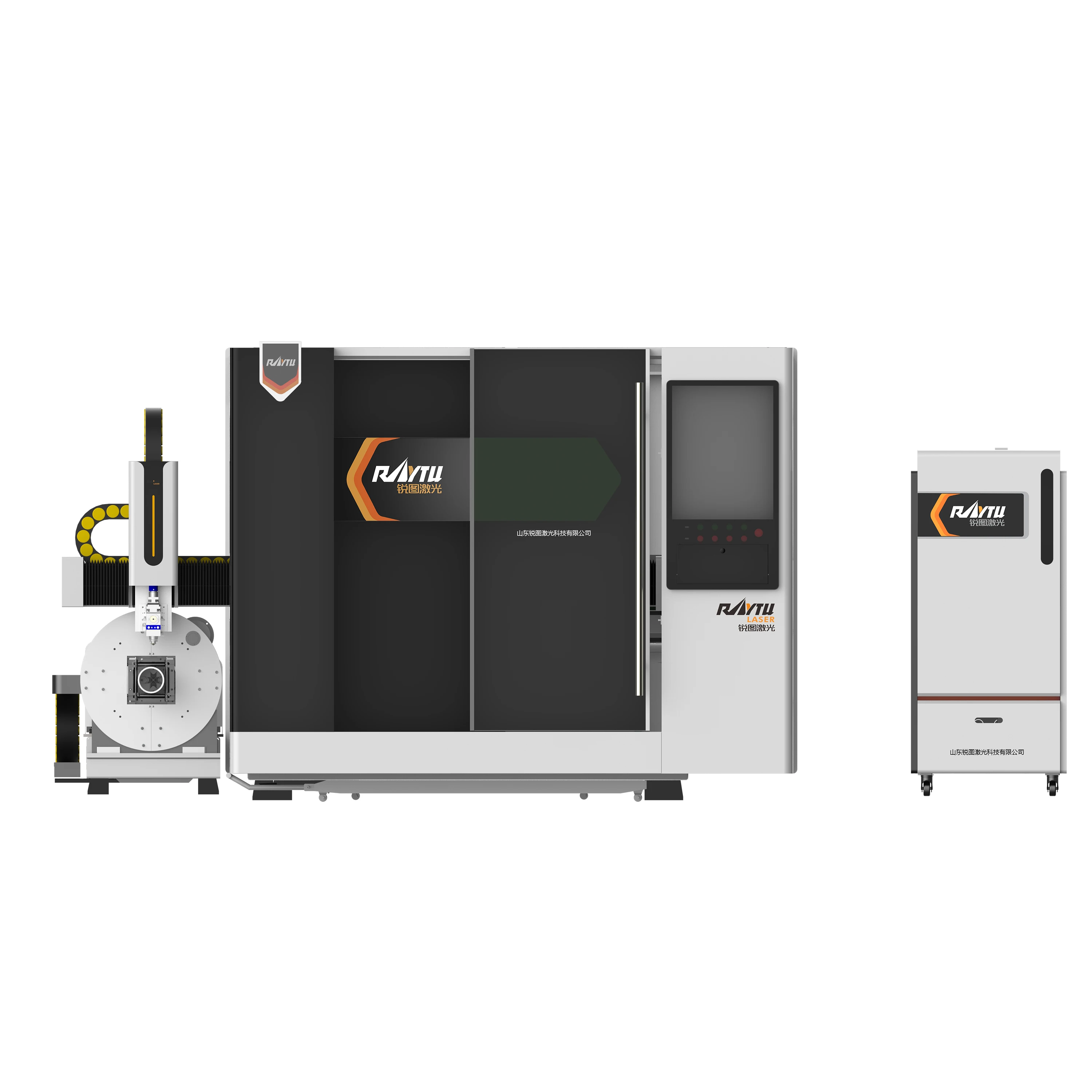 Fully Enclosed 3000w 5000w 6000w 12000w High Power Aluminum Carbon SS Plate/Sheet Tube/Pipe Fiber Laser Cutting Machine