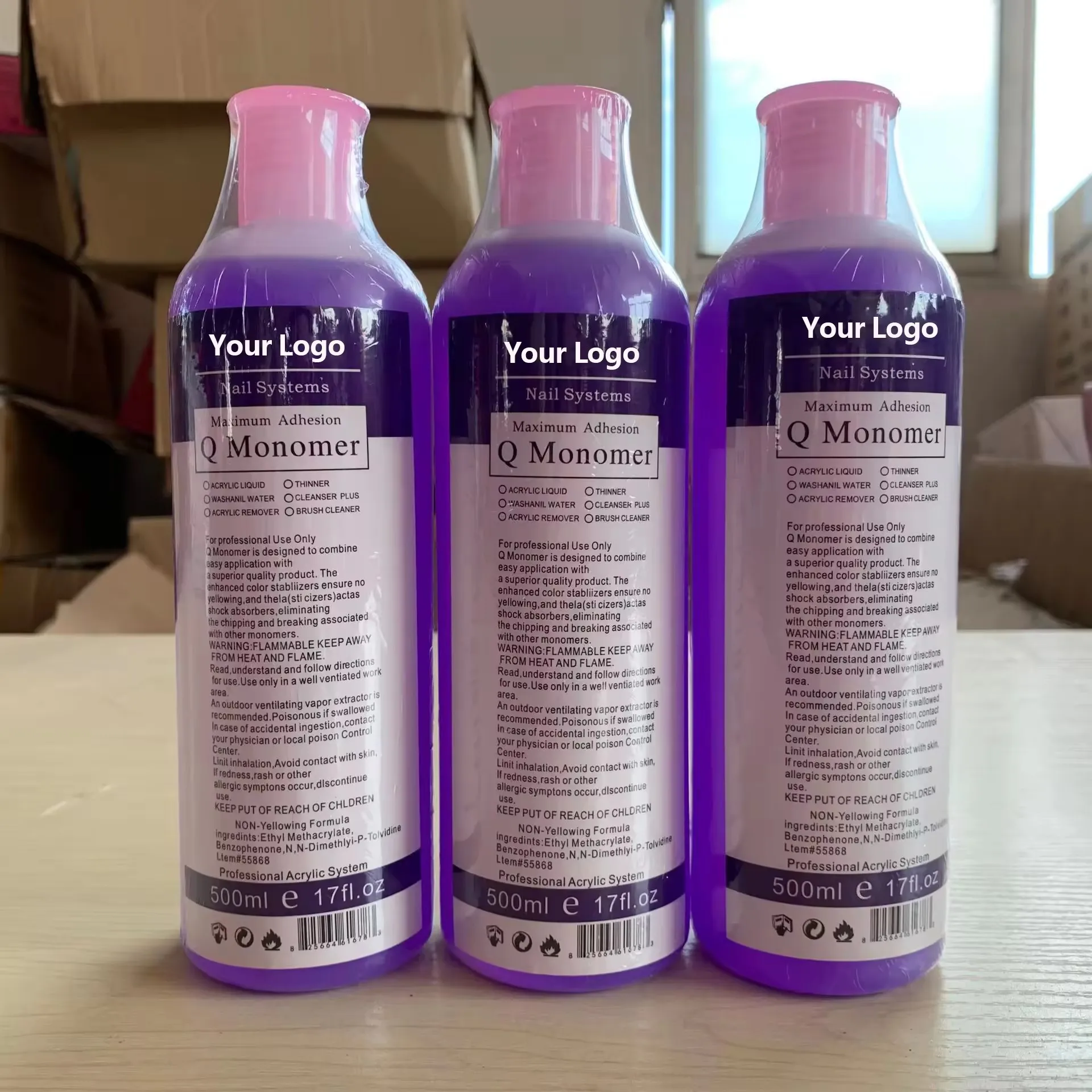 OEM private label Medium Fast Dry 1000ML/1 GALLON Low Odor EMA EMA monomer acrylic nail liquid