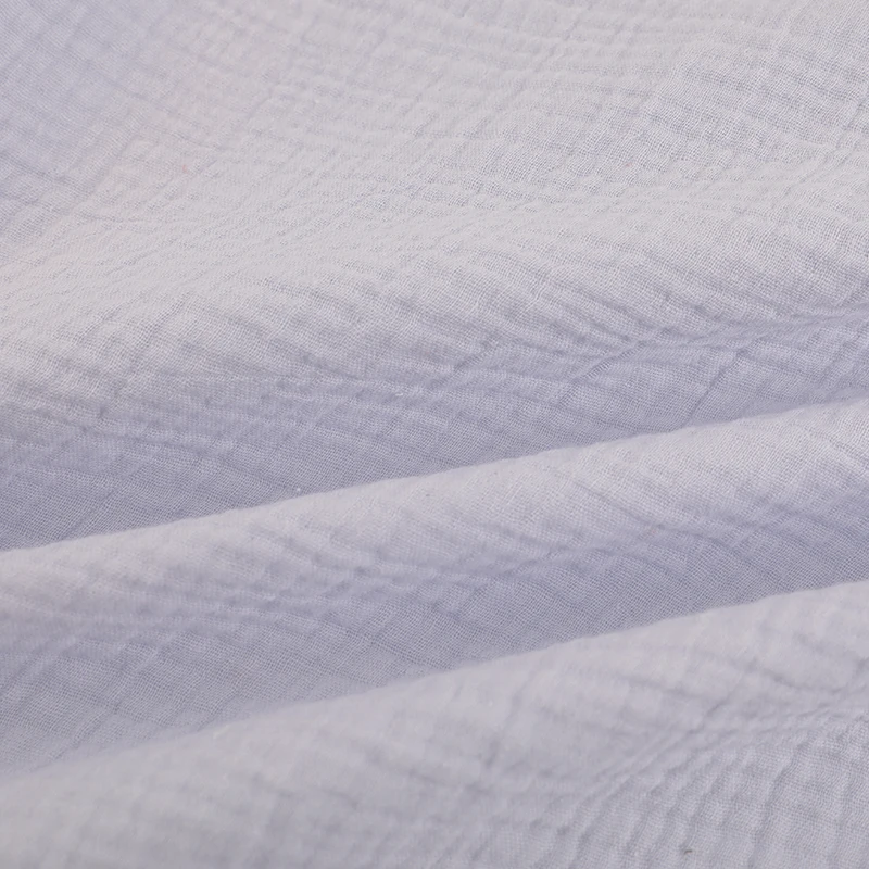 eco material double layer Colorful crinkle gauze Cotton Fabric for Baby