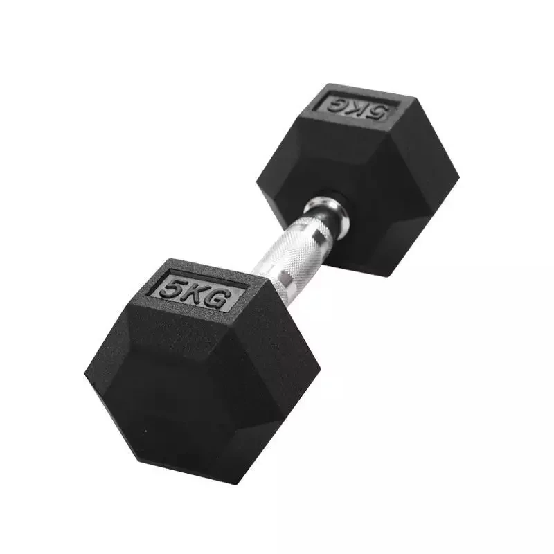 black rubber hexagonal dumbbells gym use 10 kg 40kg 50kg hex dumbbell set for sale