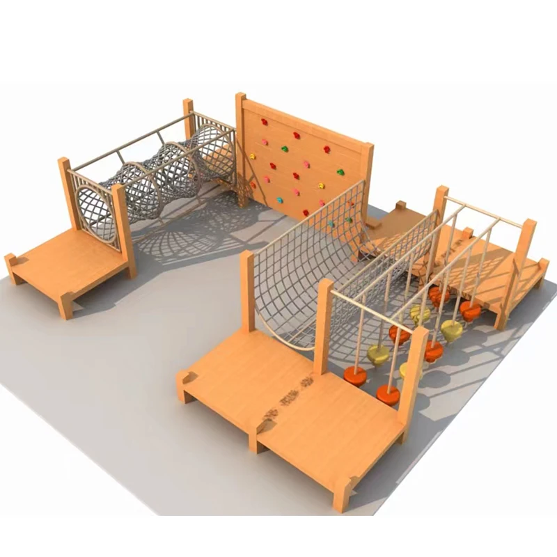 Outdoor Climbing Wall For Kids Wooden Climbing Sports Game
