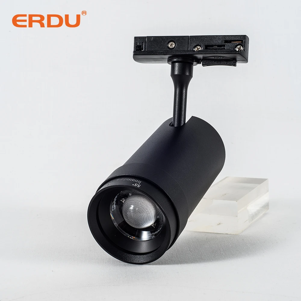 ERDU Aluminum Alloy Body 2-Wires Zoomable Adjustable Angle Led Track Spotlight European Bedroom Living Room Track Lights