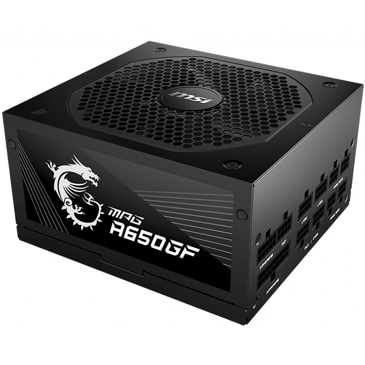 Блок питания Msi Mpg A650gf с блоком 650 Вт 80 Plus Золотой сертифицированный полностью модульный кабель поддержка игровой материнской платы