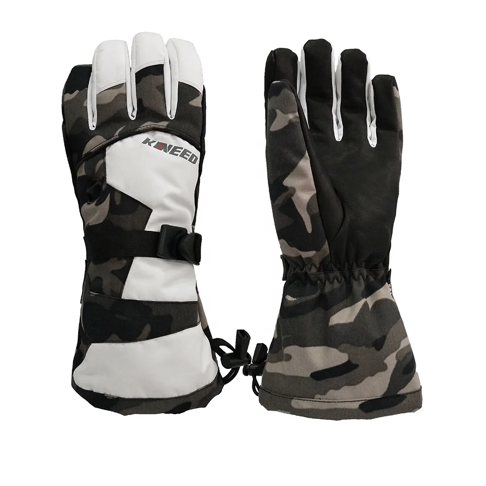 Custom Touch Screen Ski  Gloves Cold Weather   Windproof Winter Gloves Warm
