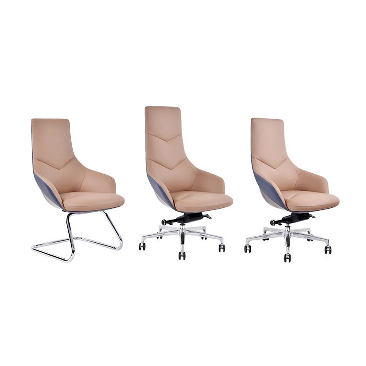 Новый модный директорский персонал роскошный кожаный металлический с высокой спинкой эргономичный поворотный современный офисный стул руководителя