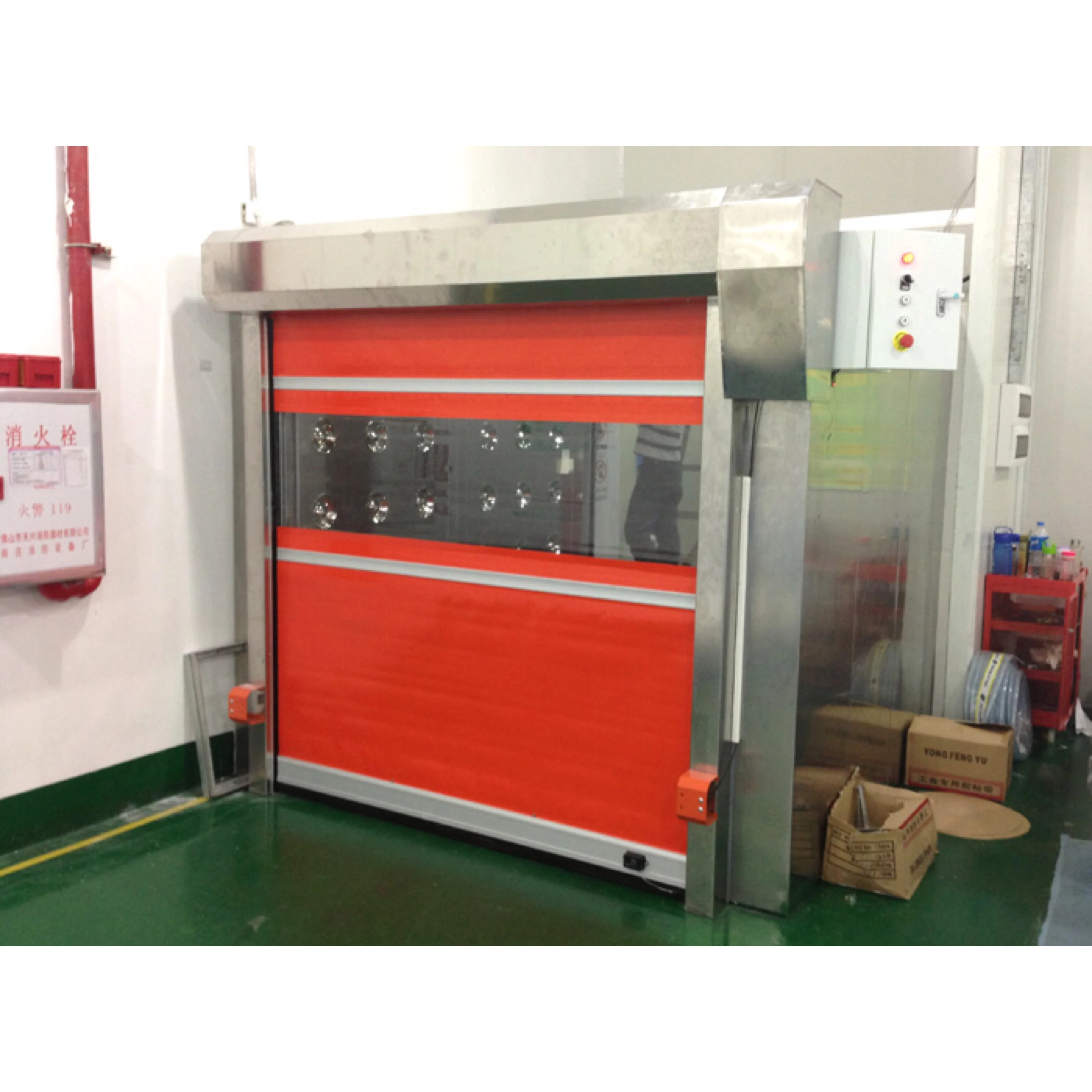 Bulletproof Security Rolling Shutter Security Door with Roller Door ,steel CE Aluminum Alloy Entry Doors Interior Automatic