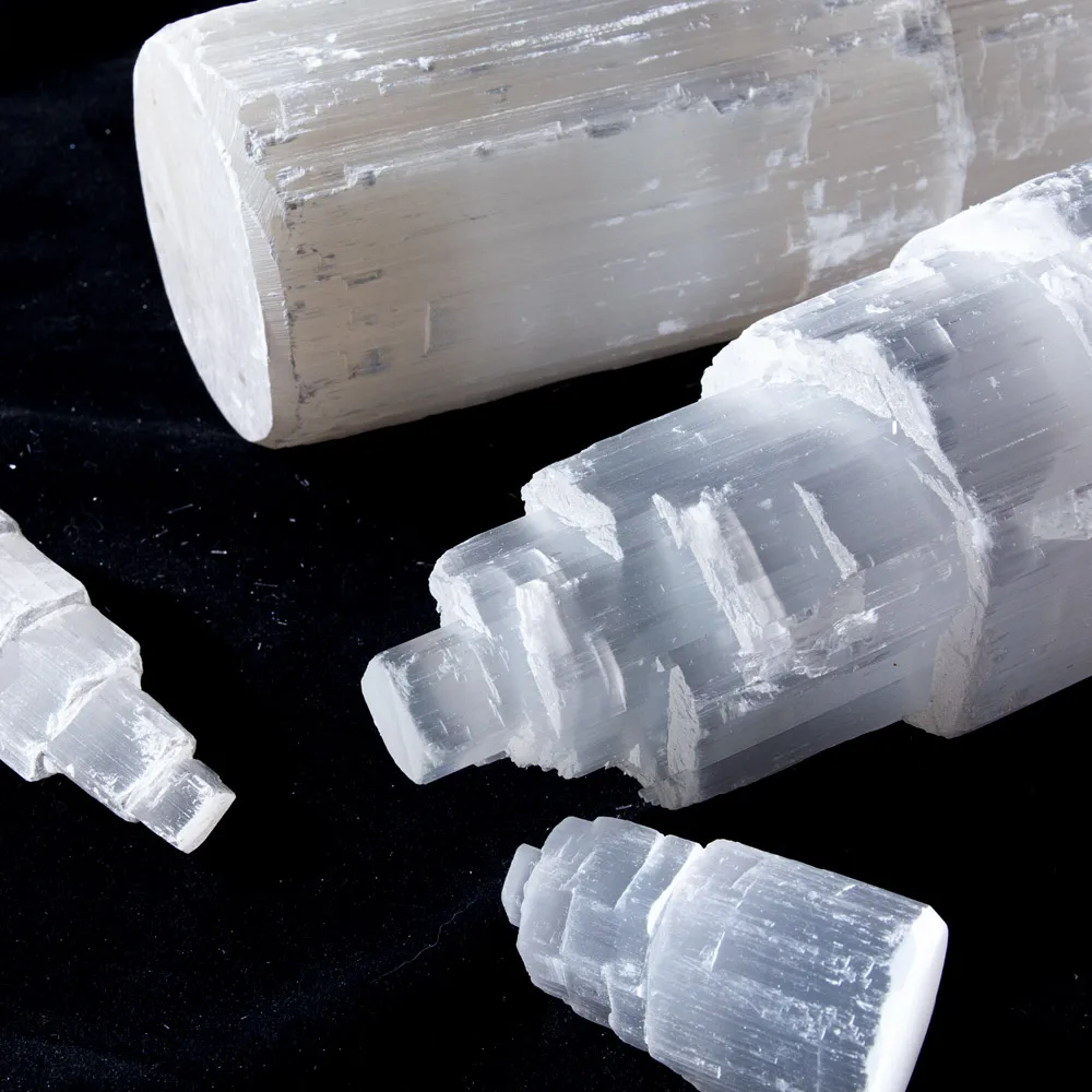 Wholesale  natural selenite lamp tower crystals healing for home decor