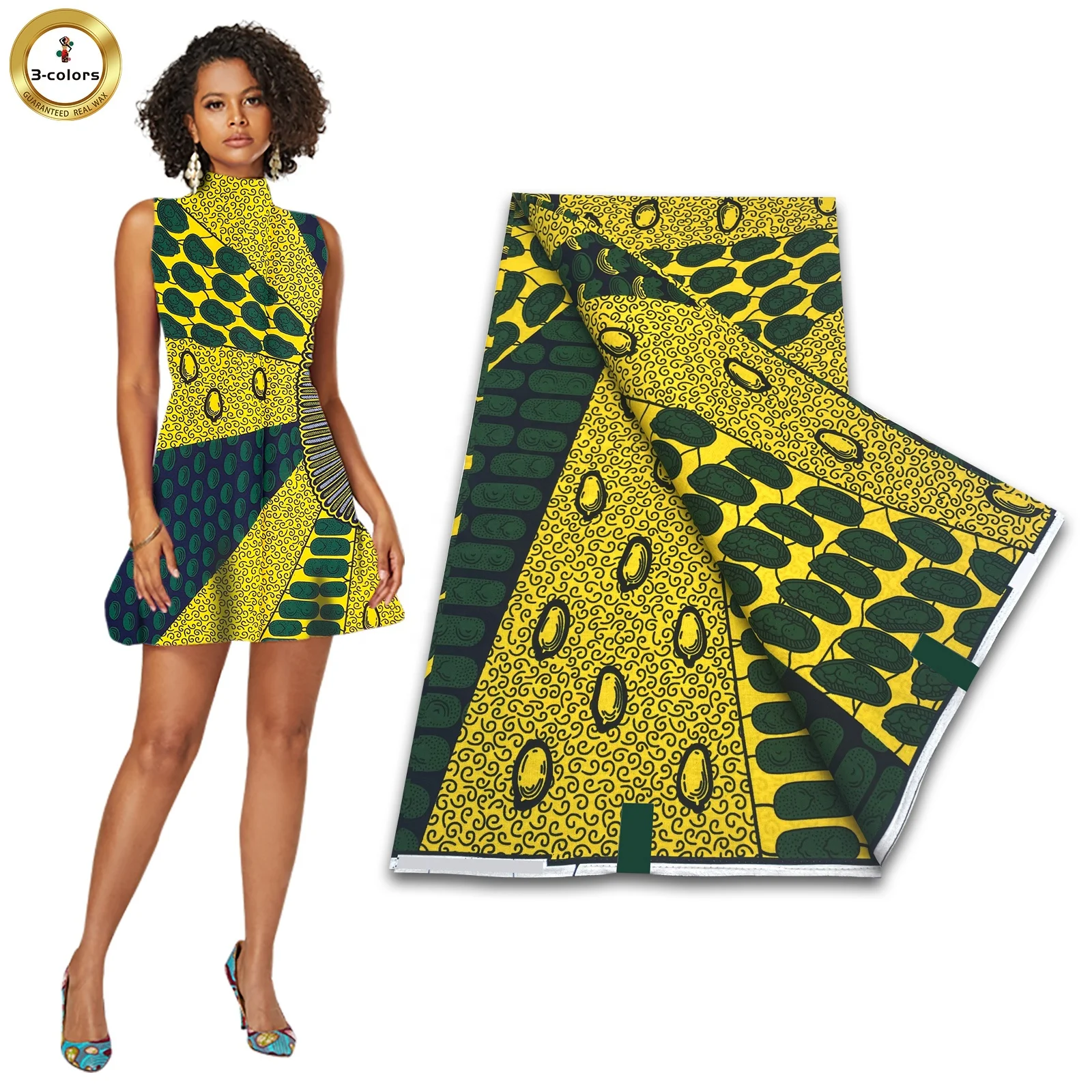 2022Hot Sales African Wax Prints Fabric Printed Real Wax Fabrics