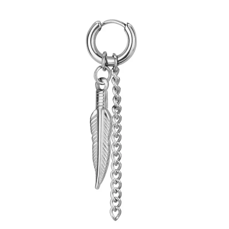 High Quality Ear Piercing Jewelry Feather Leaf Drop Earrings for Women Wholesale