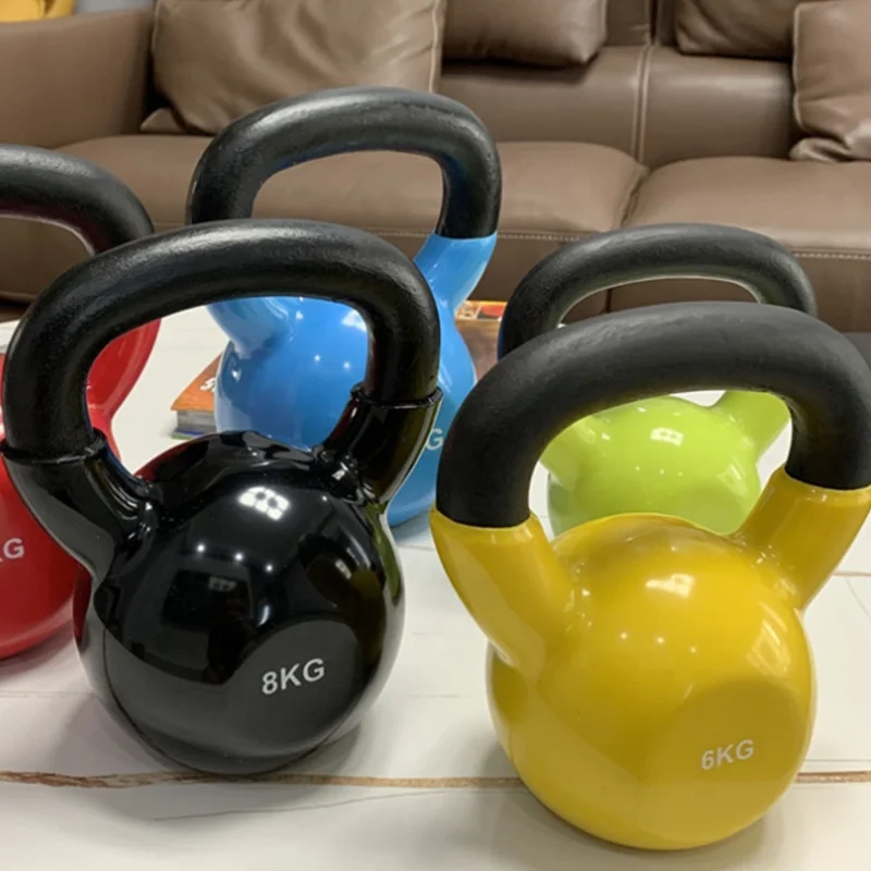 China custom fitness vinyl kettlebell weight gym equipment free weights kettlebell set for bodybuilding