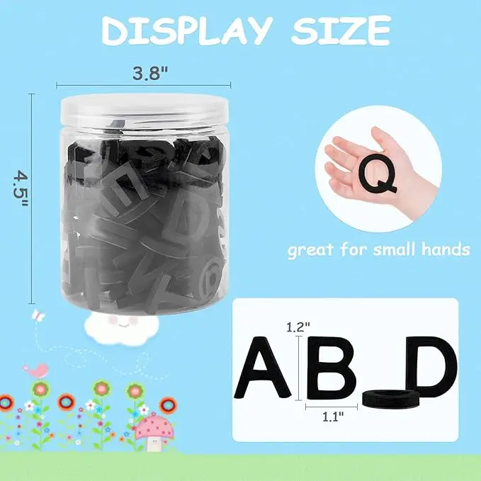 Decorative Magnetic EVA Alphabet Letters Arabic Numerals for Refrigerator White Board