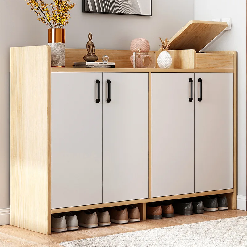 Fashion modern wooden board living room dining room furniture 30 pairs large volume 4 doors 2 drawers shoes rack cabinets