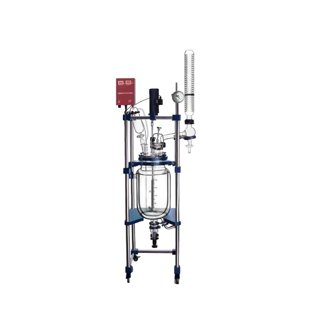 For CBD Oil Distillation West Tune Double-layer WTGR-100D 100L Jacketed Glass Reactor