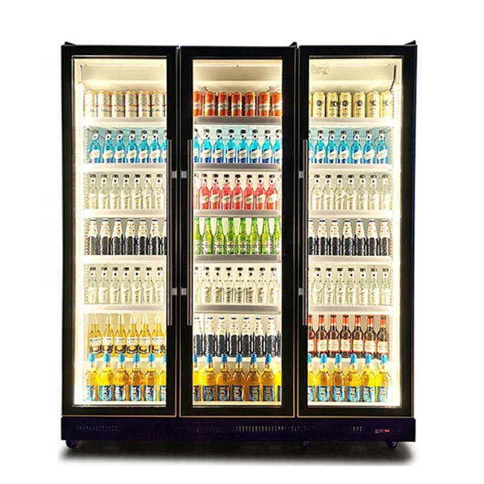 Soft Drink Upright Display Chiller Soda Upright Glass Door Cooler Manufacturer price