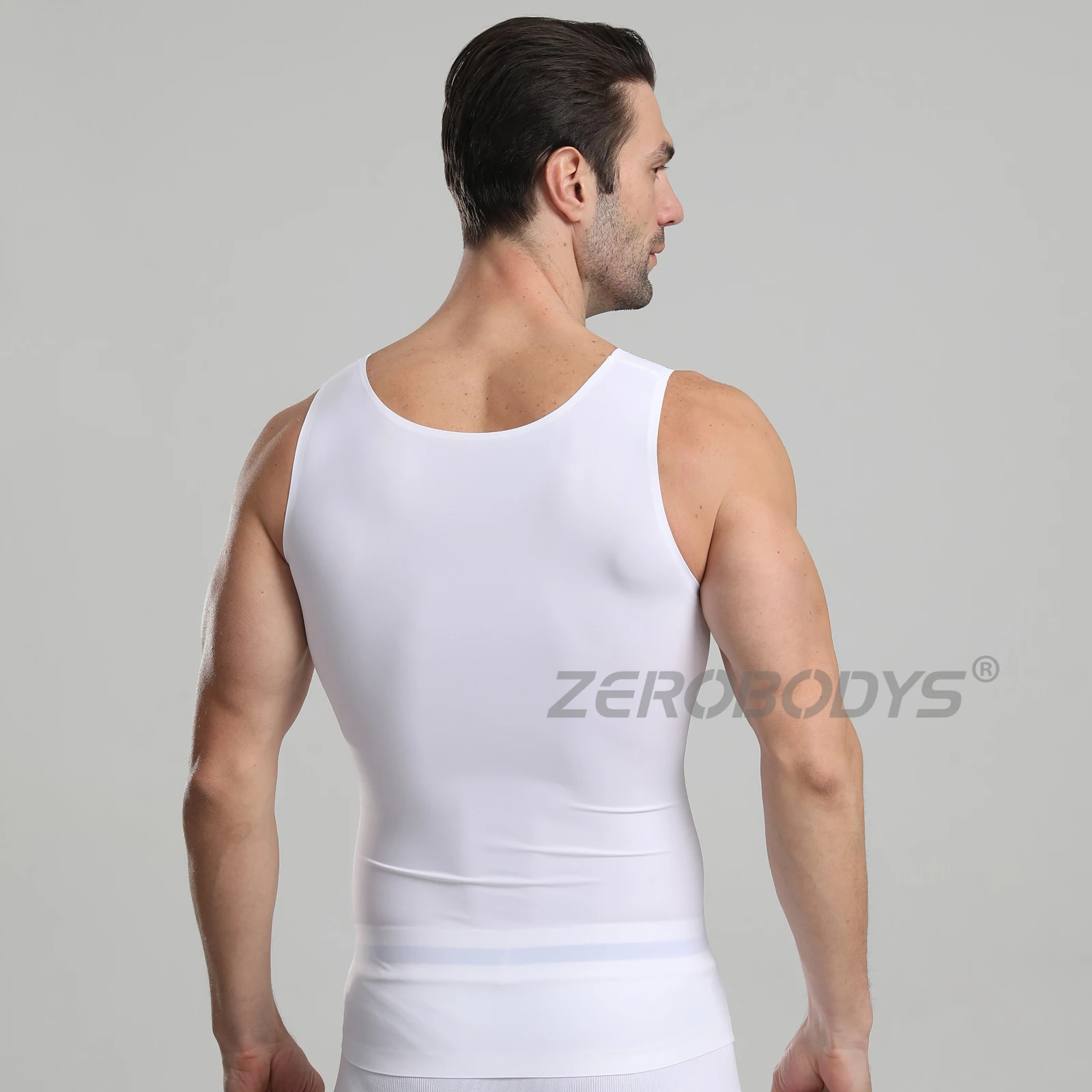 ZEROBODYS W038 Fajas Compression Tank Tops Men Slim Vest Gynecomastia Shirts for Men Instant abs Body Shaper