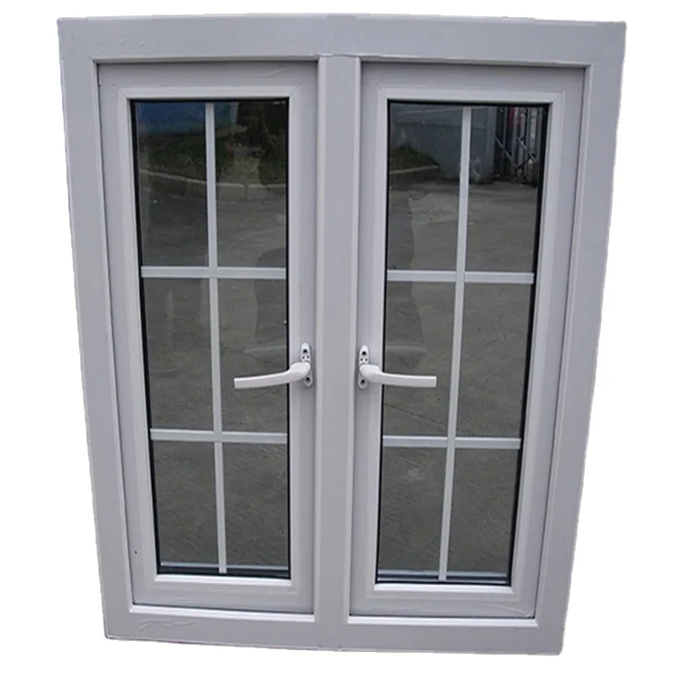 High Quality Hurricane Double UPVC Plastic Vinyl Casement French Modern Design Windows And Doors PVC China