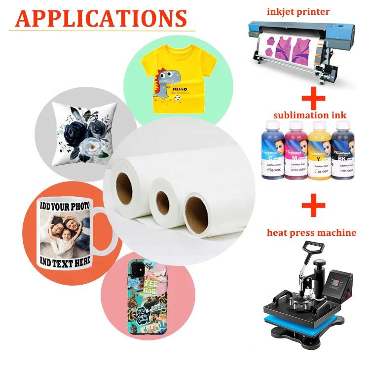 Factory Wholesale Price Textile Printing Dye Sublimation Paper Roll Heat Transfer Paper And Digital Printing Paper