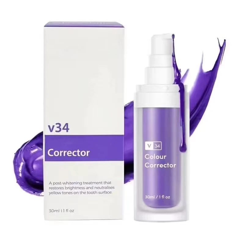 Cheap Wholesale V34 Colour Corrector Serum 30ml Mousse toothpaste  Teeth Whitening Toothpaste Private Label