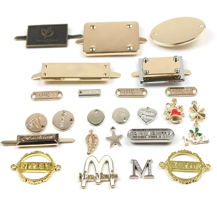 Nice Quality Garment Handbags Clothes Custom Brand Logo Metal Clothing Labels