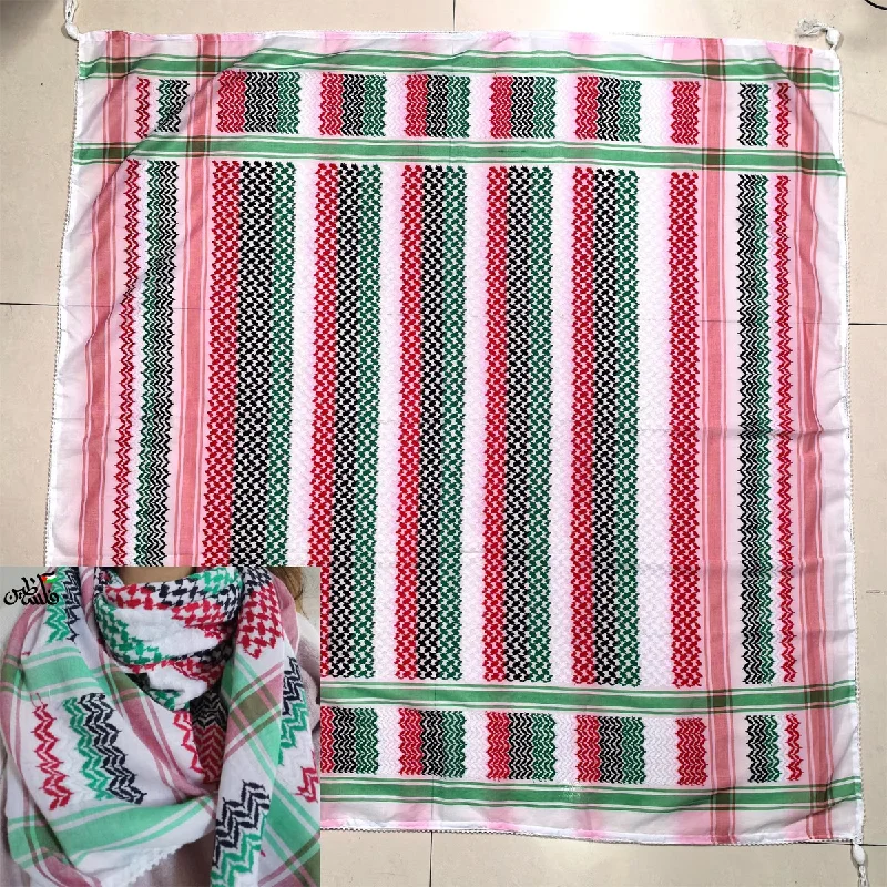 Wholesale 49 *49 Inches Yashmagh Shemagh Arab Men Arafat Head Scarf Keffiyeh Tassel Square Palestine Scarf