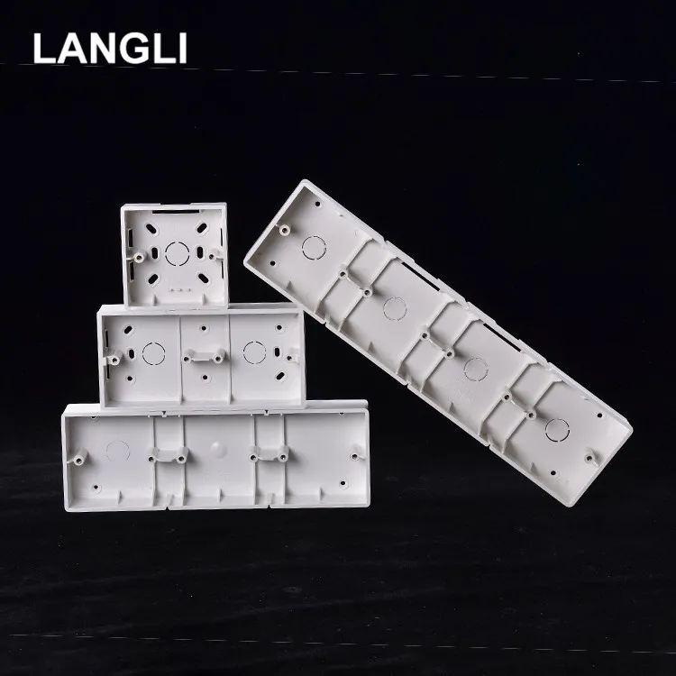 PVC Small Junction Box Cable Holes Waterproof Electrical Cable One Gang Switch Cctv Camera Junction Box Electronics