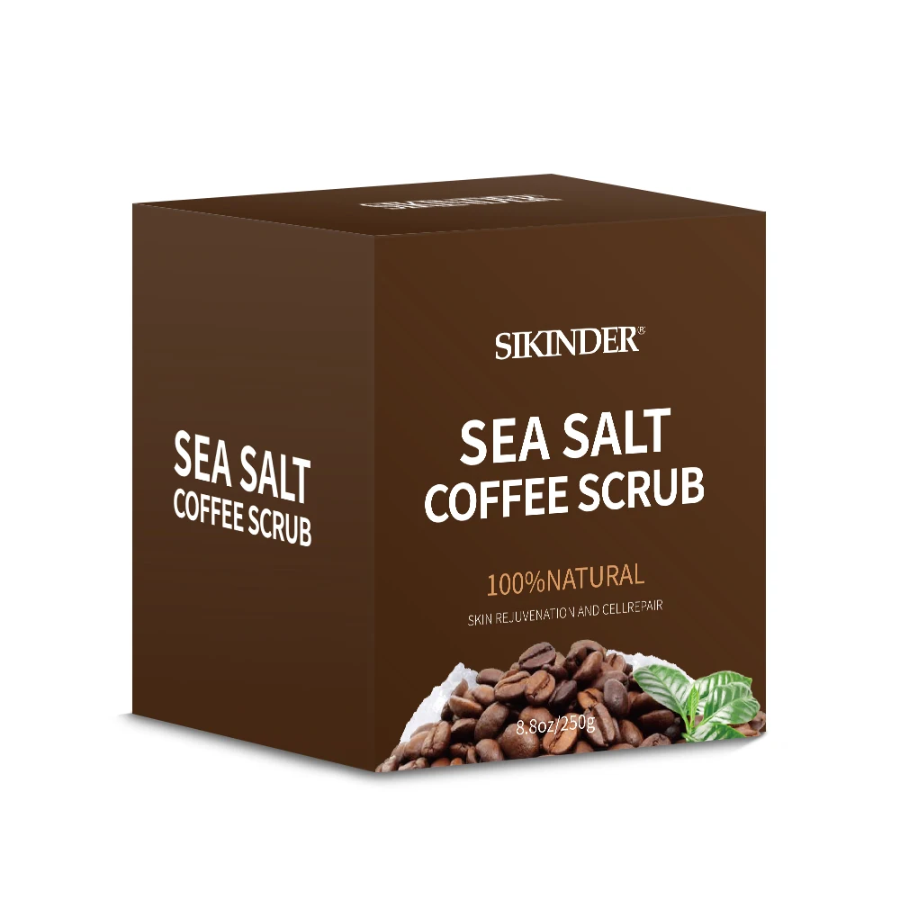 100% pure sea salt for skin care moisturizing coffee scrub