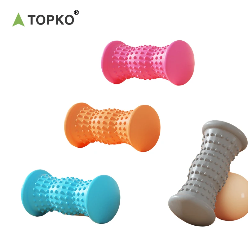 TOPKO Wholesale PVC & EVA Multifunctional Fitness Exercise PVA Yoga Rollers Durable Durable Foot Massage Rollers Gym Home Use