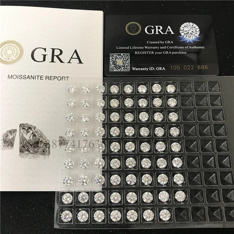  Zuanfa круглая блестящая огранка 1ct лаборатория Диамант моиссанит для вечности кольцо Американский