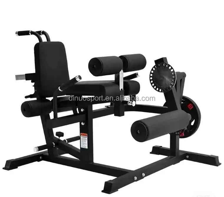 Adjustable Seated Leg Training Machine   Leg Curl Extension  Exercise Bench Plate Loaded Machine