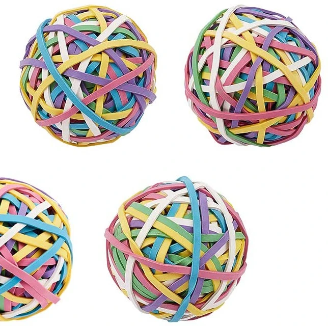 Colorful Elastic Stretchable Rubber Band Balls for school Stationery