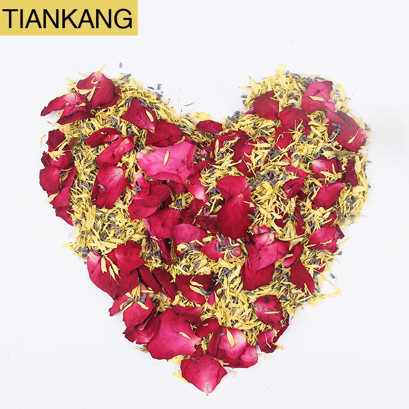 2022 Hot Selling 1L Custom 100% Natural Dried Rose Petals Confetti Biodegradable for Wedding Decoration Premium FBA