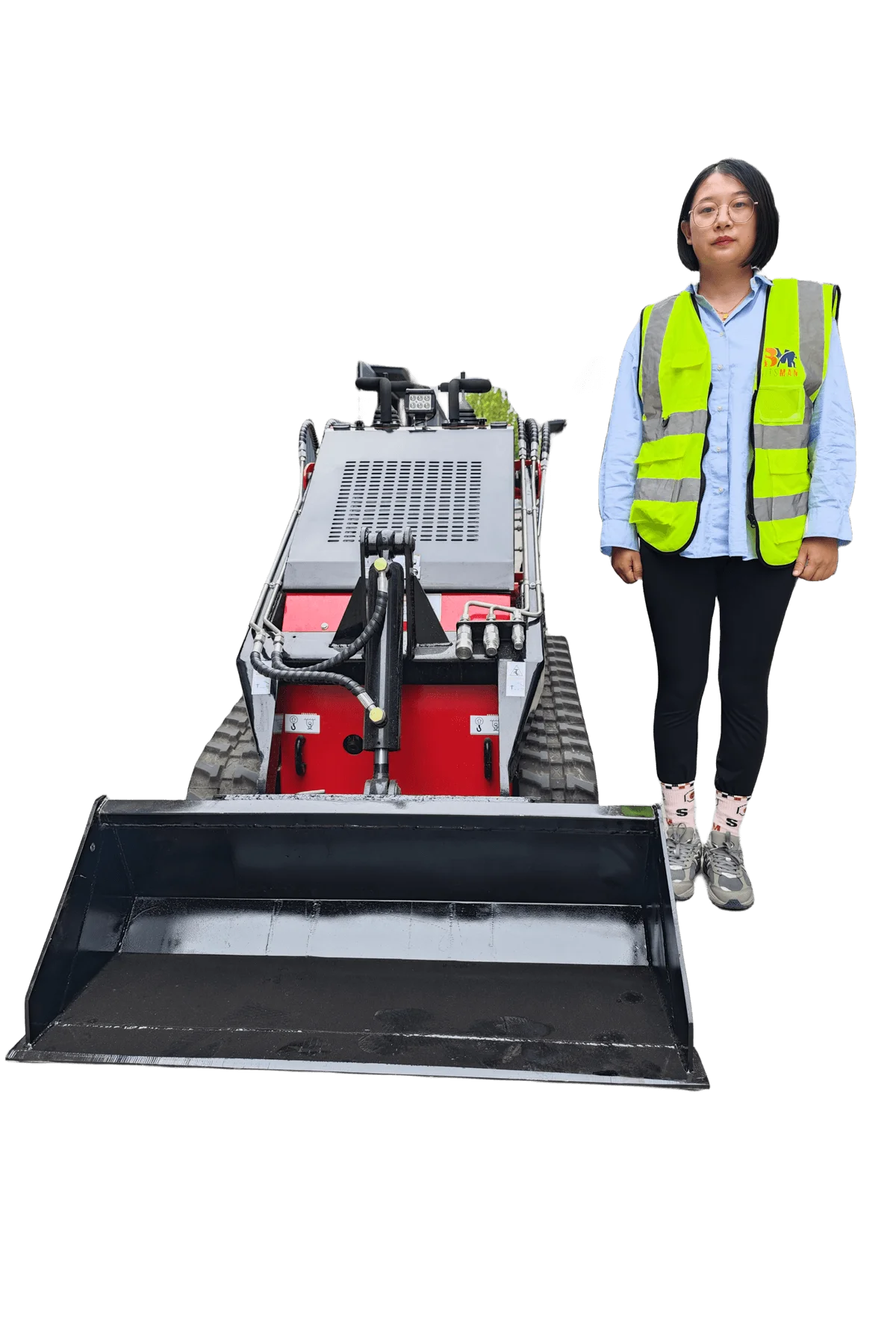 Cheapest popular EPA4/EURO 5 high performance crawler mini skid steer loader with track stump grinder
