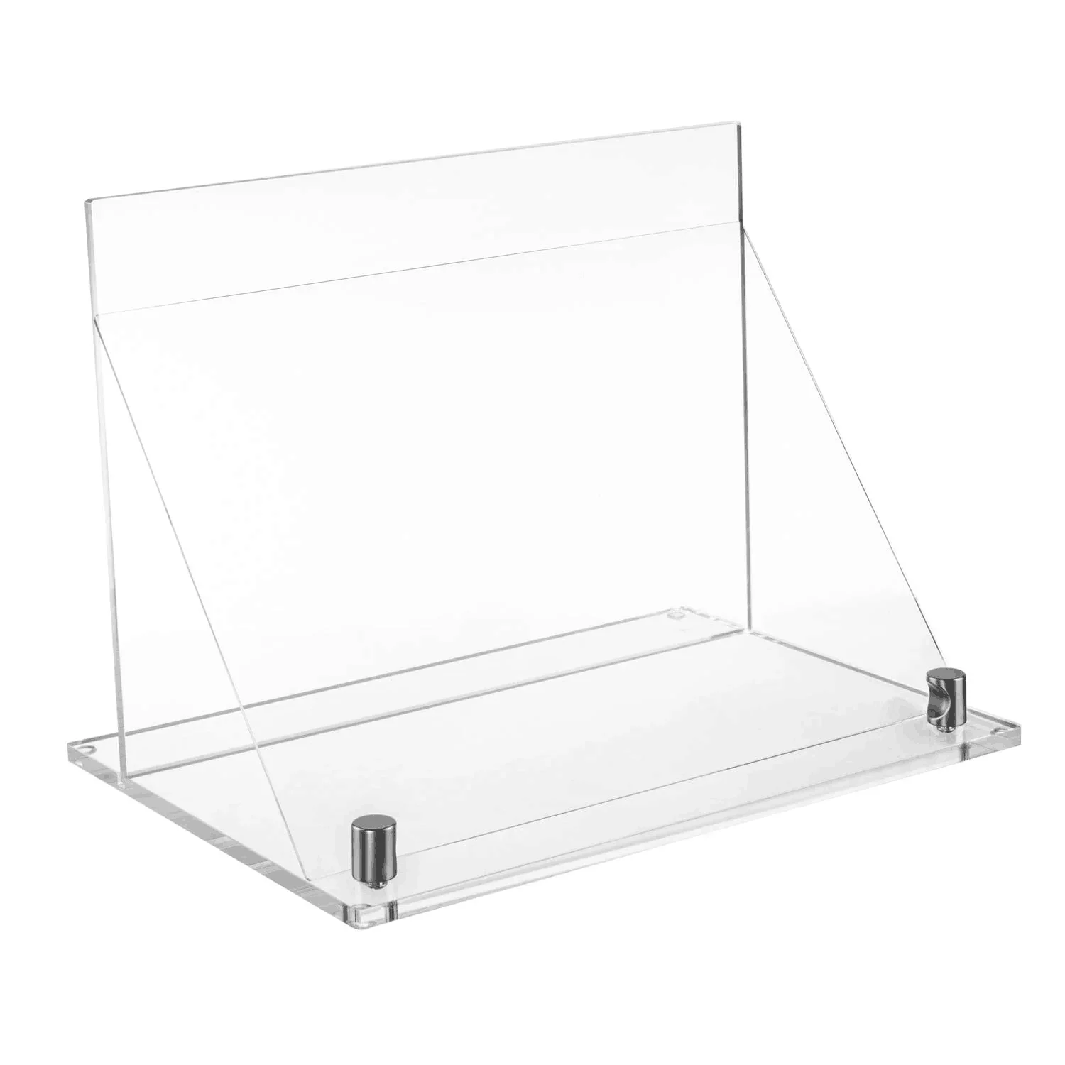 Exquisite Lucite Collapsible Shtender Single Custom Acrylic Sign Holder Clear Slanted Price List Display Menu Holder For Store