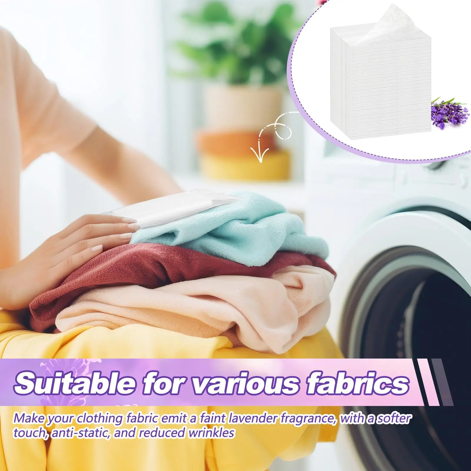 Bulk Best Dryer Sheets Eco-Friendly Laundry Detergent Paper Sheets Lavender Washing Softener Fabric Sheet