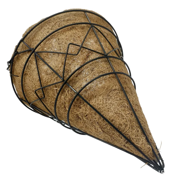 Конусная Кокосовая подкладка металлические висячие корзины оптом