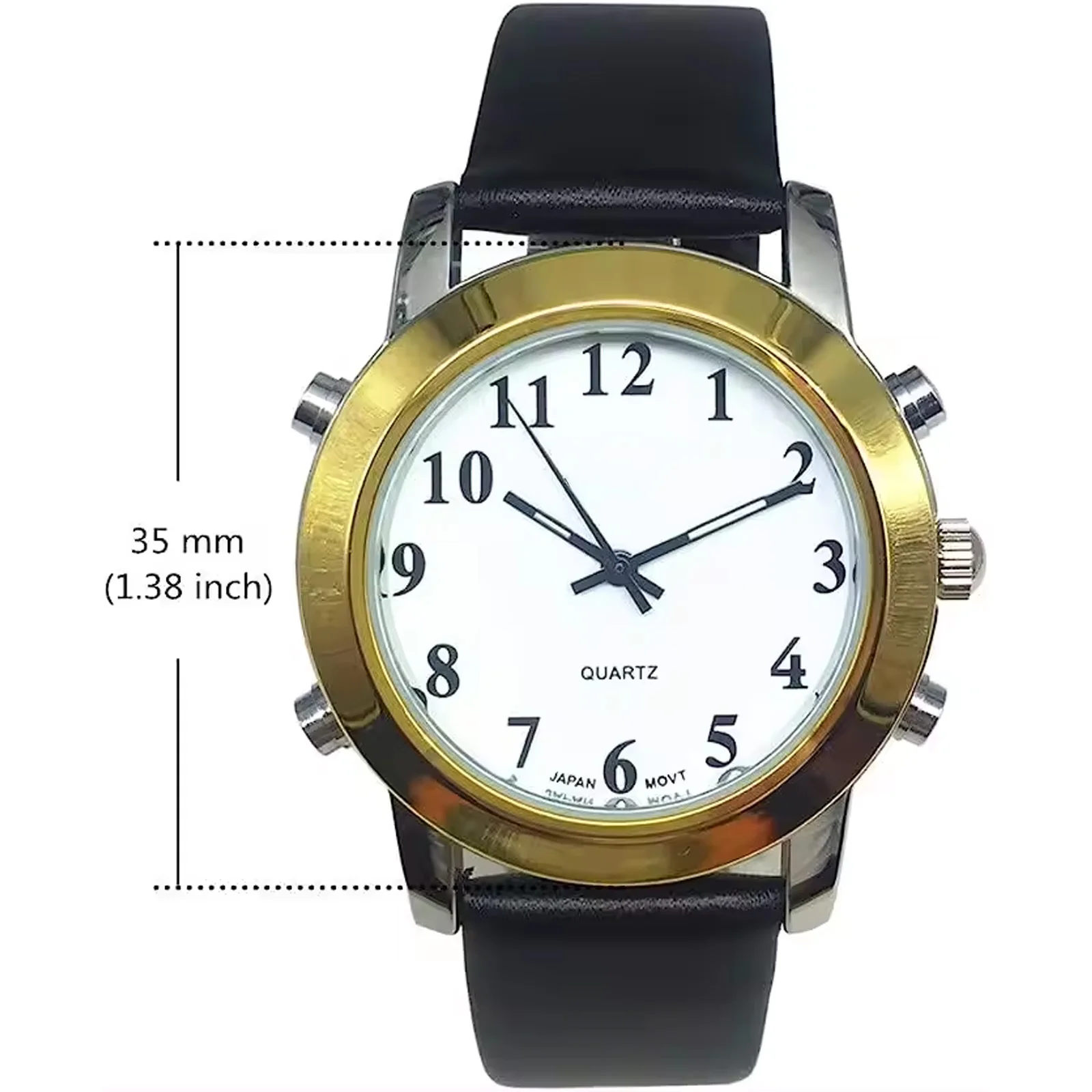 Manufacturer many language Japan quartz  English Talking Watch for Seniors men Talking with Alarm Clock Visually
