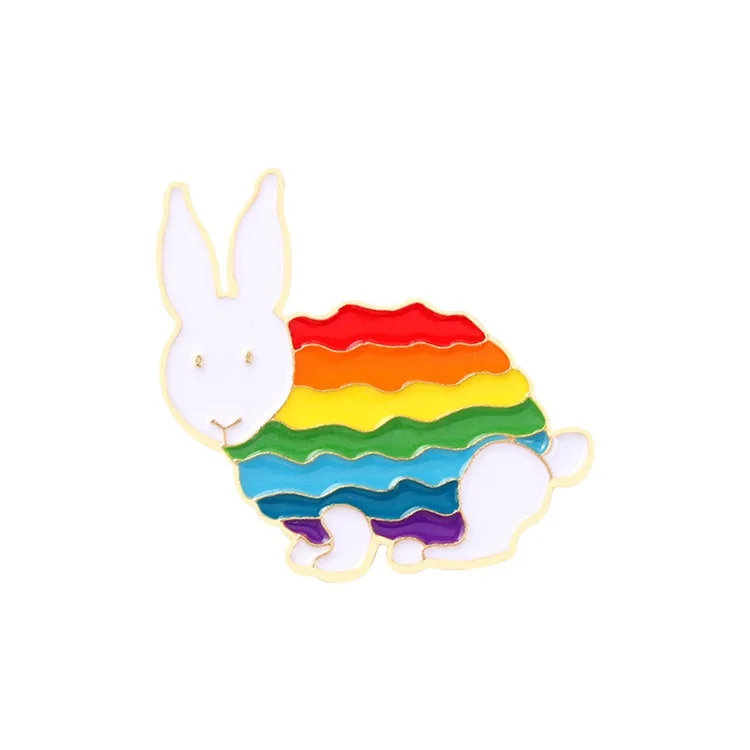 Animal Fashion Jewelry Brooches Women Custom Pins Rainbow Cute Funny Pig Dog Snake Rabbit Shirt Clothing Cjewelers Kawaii Badges