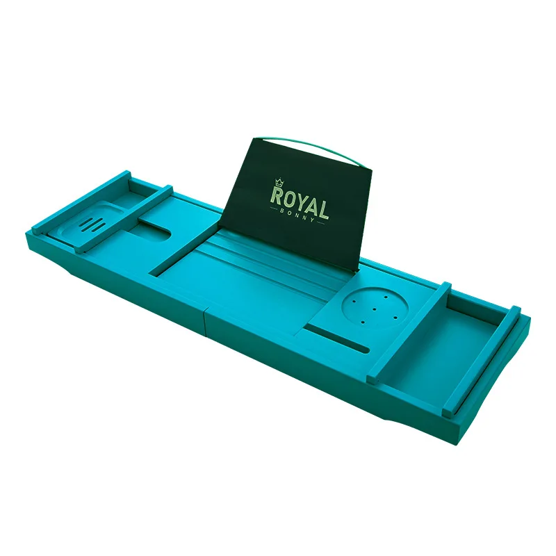 
Bamboo bathtub caddy tray with deeper phone holder 