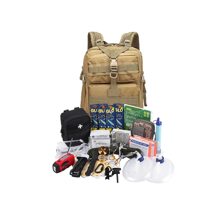 Professional backpack high standard outdoor adventure equipment emergency survival bag Good Quality Outdoor First Aid Kit