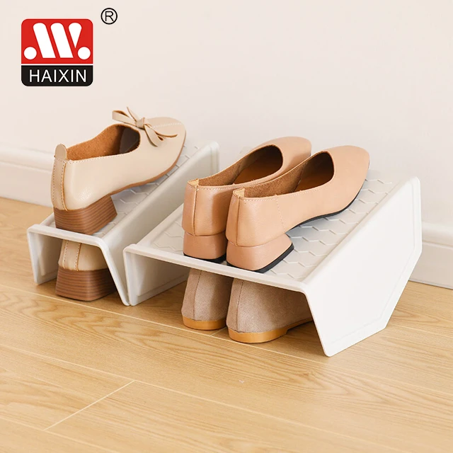 Haixing Plastic Shoe Slot Organizer Anti-Skid design Ladies High Heel Racks Holder GA048