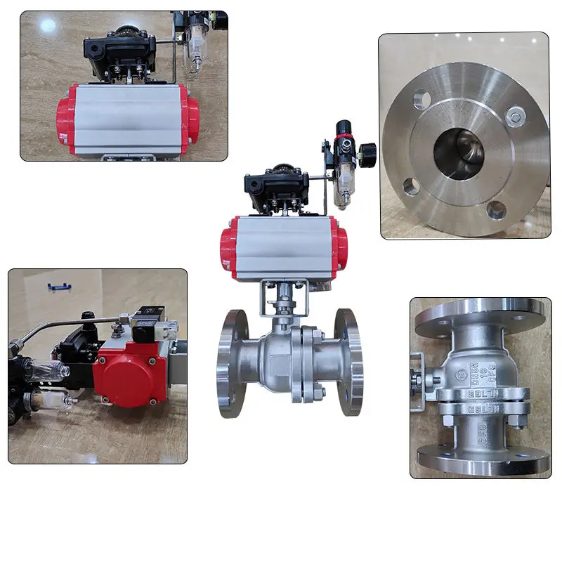 China Premium DN50-200 Stainless Steel Flange Ball Valves 3 inch Water Air Pneumatic Ball Valve
