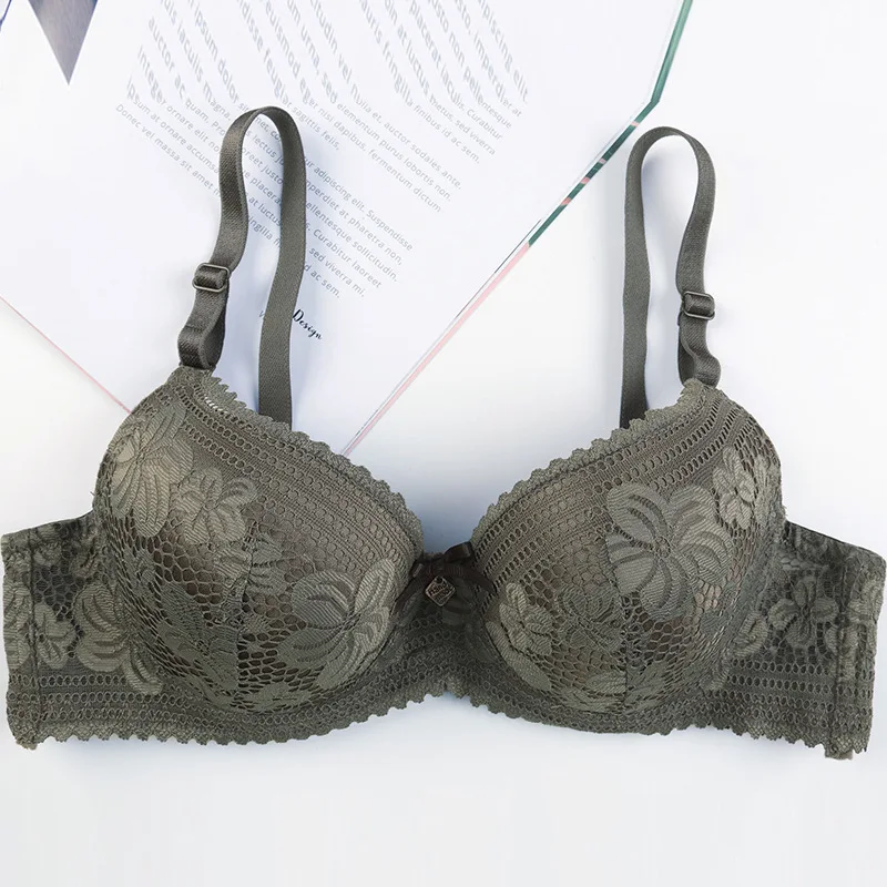 2022 Factory Price Daily Comfort Push Up Bra Beautiful Lace Embroidery High Quality Bra For Women