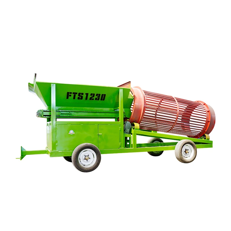 High Quality Firewood Processor Cleaning Screen Trommel Wood Cleaner Mobile Firewood Trommel Screen