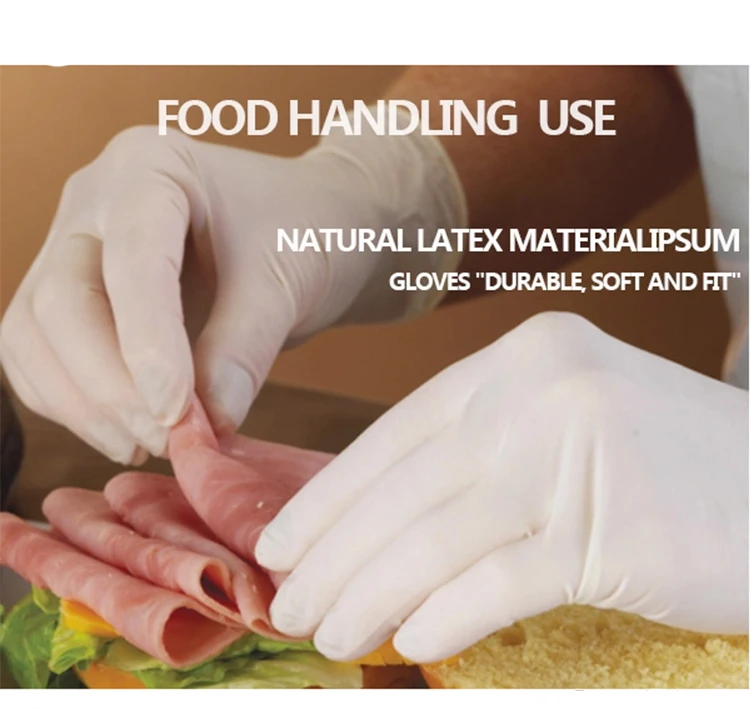 latex gloves wholesale non sterile tattoo supply or kitchen gloves disposable latex  box of 100 logo personalize latex gloves