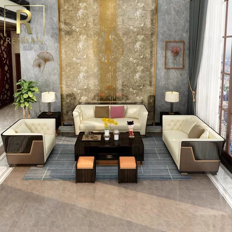 hot sale middle east living room set furniture luxury sofa set dubai leather sofa furniture