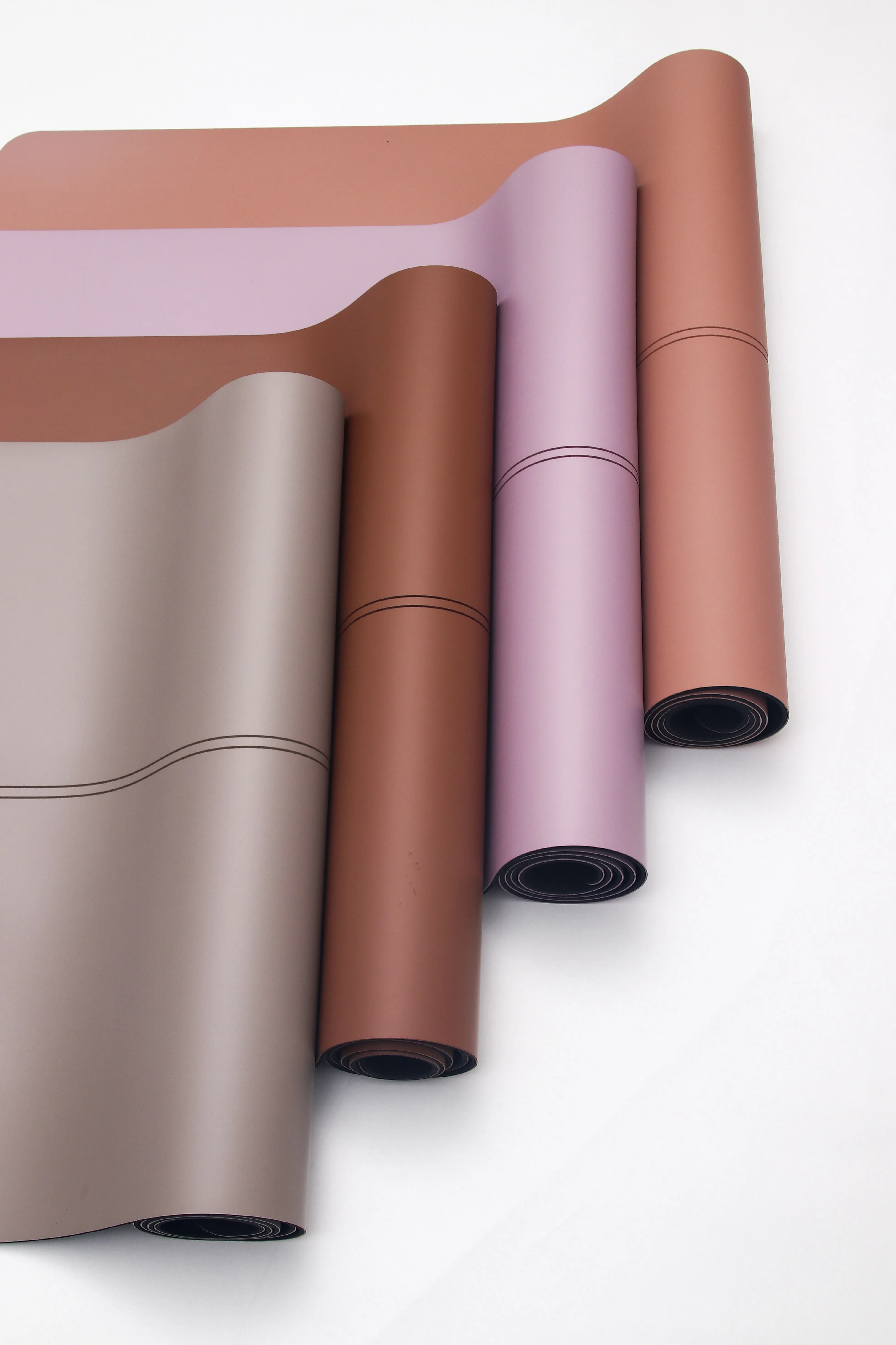 Customized yoga mat Curve Arch Oval Capsule Eco Friendly Gym Fitness Pu Yoga Mat Printed Yoga Natural Pu Rubber Mat