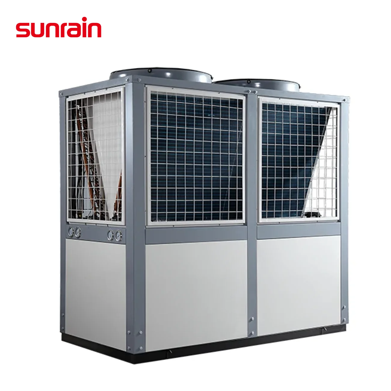 Sunrain Factory R410a OEM 50kw 380V 50Hz Commercial Use Monoblock Inverter Swimming Pool Heat Pump For Heating And Cooling