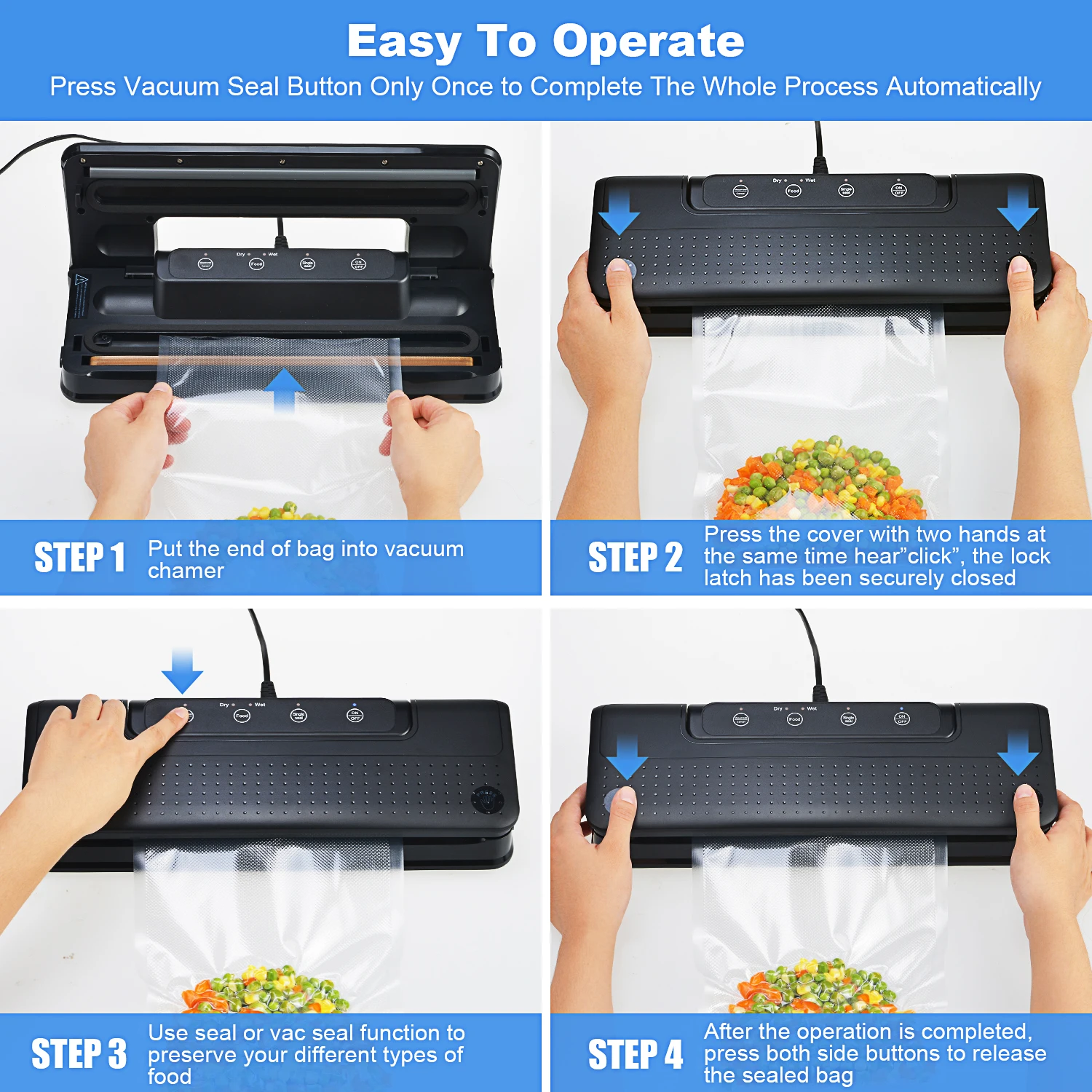 
Portable Mini Sealing Household Machine Heat Sealer Capper Food Saver For Plastic Bags Package Mini Sealer 